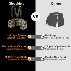 Hunting Belt with Shoulder Strap, Quick-Release Game Belt with Shell Pouch & Bottle Holder for Dove Hunting