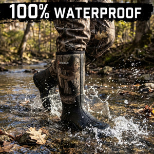 GIEESHIELD Rubber Boots for Men And Women,Waterproof Insulated Hunting & Work Boots with Steel Shank, Durable Anti-Slip Outdoor Boots for Farming, Gardening, Fishing, Mud Working