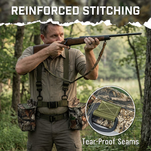 Hunting Belt with Shoulder Strap, Quick-Release Game Belt with Shell Pouch & Bottle Holder for Dove Hunting