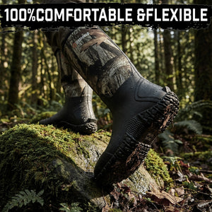GIEESHIELD Rubber Boots for Men And Women,Waterproof Insulated Hunting & Work Boots with Steel Shank, Durable Anti-Slip Outdoor Boots for Farming, Gardening, Fishing, Mud Working
