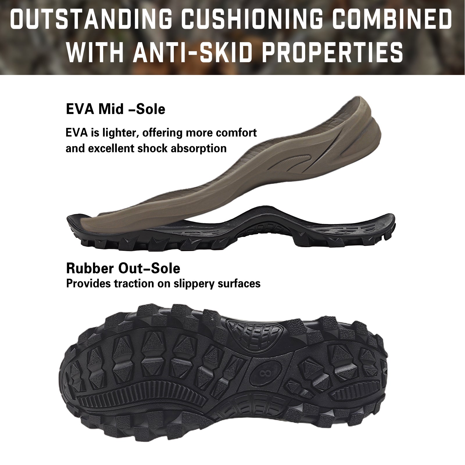 GIEESHIELD Rubber Boots for Men & Women – Ultra-Light Waterproof 6mm Neoprene Insulated Boots with Anti-Slip Sole, Warm Hunting & Rain Boots for Farming, Snow, Mud