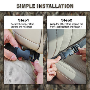 Truck Gun Rack（Set of 2）, Seat Back Gun Rack with Adjustable Straps, 600D Oxford Cloth, Universal Rifle Holder, PVC Coated, Secure Storage Pockets for Hunting Gear, Easy to Install Vehicle Gun Rack