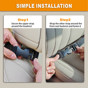 Gieeshield Truck Gun Rack（Set of 2）, Seat Back Gun Rack with Adjustable Straps, 600D Oxford Cloth, Universal Rifle Holder, PVC Coated, Secure Storage Pockets for Hunting Gear, Easy to Install