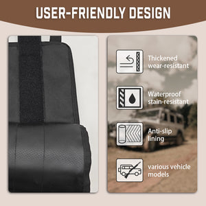 Truck Gun Rack（Set of 2）, Seat Back Gun Rack with Adjustable Straps, 600D Oxford Cloth, Universal Rifle Holder, PVC Coated, Secure Storage Pockets for Hunting Gear, Easy to Install Vehicle Gun Rack