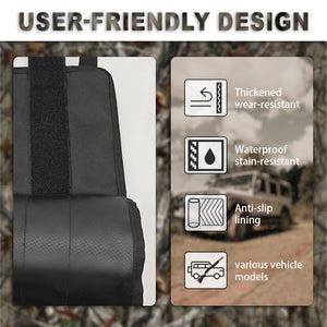 Truck Gun Rack（Set of 2）, Seat Back Gun Rack with Adjustable Straps, 600D Oxford Cloth, Universal Rifle Holder, PVC Coated, Secure Storage Pockets for Hunting Gear, Easy to Install Vehicle Gun Rack