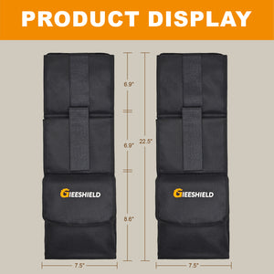 Truck Gun Rack（Set of 2）, Seat Back Gun Rack with Adjustable Straps, 600D Oxford Cloth, Universal Rifle Holder, PVC Coated, Secure Storage Pockets for Hunting Gear, Easy to Install Vehicle Gun Rack