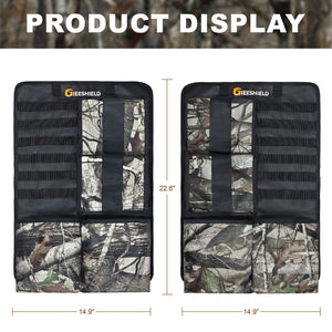 Truck Gun Rack（Set of 2）, Seat Back Gun Rack with Adjustable Straps, 600D Oxford Cloth, Universal Rifle Holder, PVC Coated, Secure Storage Pockets for Hunting Gear, Easy to Install Vehicle Gun Rack