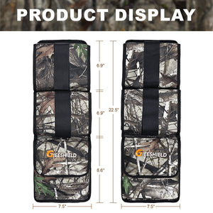 Truck Gun Rack（Set of 2）, Seat Back Gun Rack with Adjustable Straps, 600D Oxford Cloth, Universal Rifle Holder, PVC Coated, Secure Storage Pockets for Hunting Gear, Easy to Install Vehicle Gun Rack